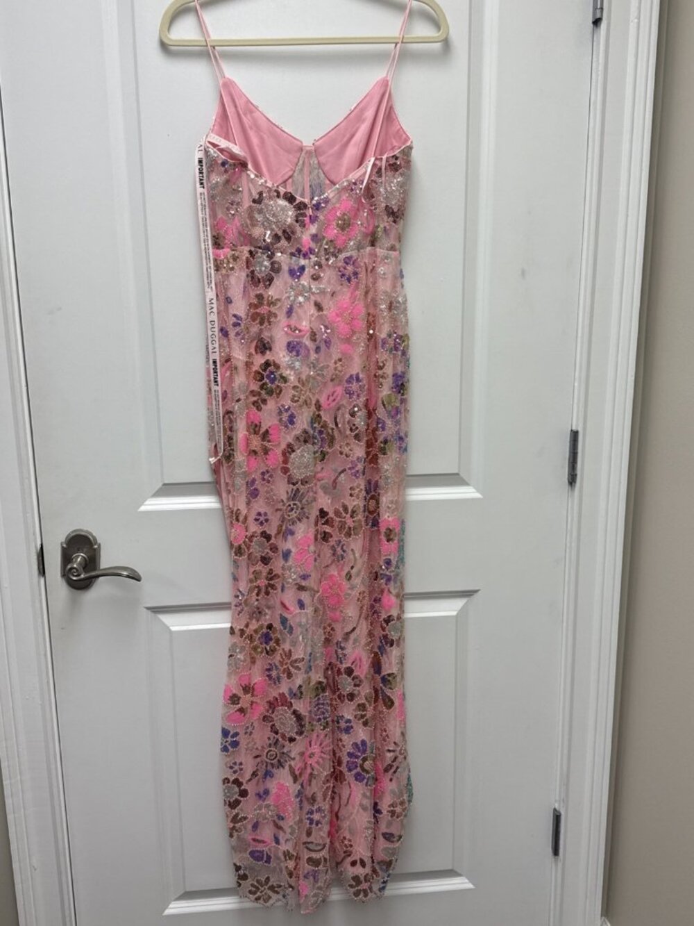 Mac Duggal Size 2 Pink 68718 Sequin Beaded Sleeveless Formal Gown Dress NWT Prom - Picture 8 of 12